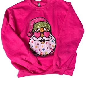 Hot Pink Santa Sweatshirt